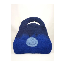 Torebka filcowa niebieska - unikatowy dodatek do stylizacji