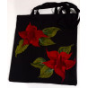 Torba shopper z filcową aplikacją- kwiatki