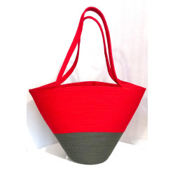 Torebka kosz handmade ze sznurka bawełnianego – torebka damska na ramię