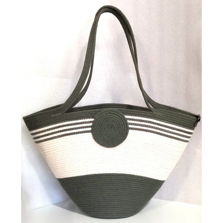 Modna torebka kosz ze sznurka bawełnianego – rękodzieło