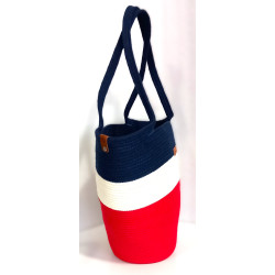 Torebka ze sznurka bawełnianego handmade – ręcznie szyta