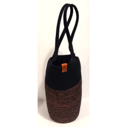 Torebka kosz handmade ze sznurka bawełnianego – torebka damska na ramię