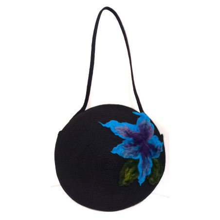 torebka handmade ze sznurka bawełnianego