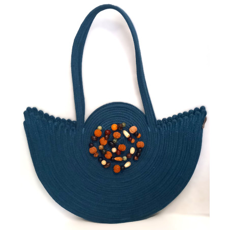 Torebka ze sznurka bawełnianego handmade – ręcznie szyta