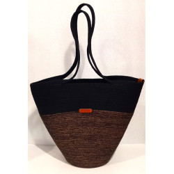 Torebka kosz handmade ze sznurka bawełnianego – torebka damska na ramię