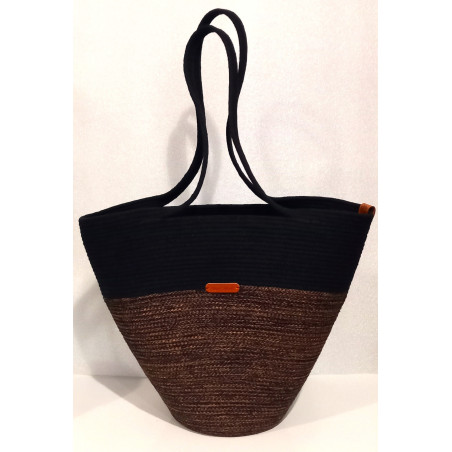 Torebka kosz handmade ze sznurka bawełnianego – torebka damska na ramię