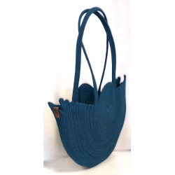 Torebka ze sznurka bawełnianego handmade – ręcznie szyta