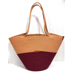 Torebka kosz uszyta ze sznurka handmade – modna torebka na co dzień