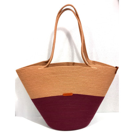 Torebka kosz uszyta ze sznurka handmade – modna torebka na co dzień