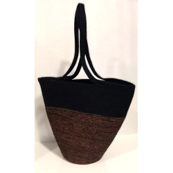 Torebka kosz handmade ze sznurka bawełnianego – torebka damska na ramię