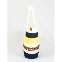 Torebka ze sznurka bawełnianego handmade – ręcznie szyta