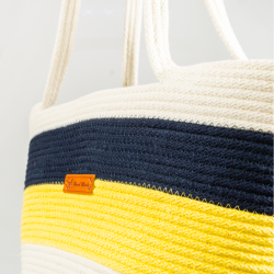 Torebka ze sznurka bawełnianego handmade – ręcznie szyta