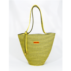 Torebka kosz uszyta ze sznurka handmade – modna torebka na co dzień