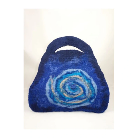 Torebka filcowa niebieska - unikatowy dodatek do stylizacji