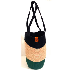 Torebka damska kosz ze sznurka bawełnianego – modny dodatek