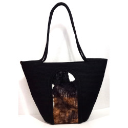 Modna torebka koszyk na ramię - animal print *19