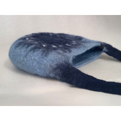torebka filcowana z wełny owczej - handmade