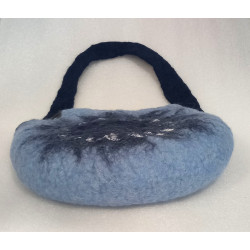 torebka filcowana z wełny owczej - handmade