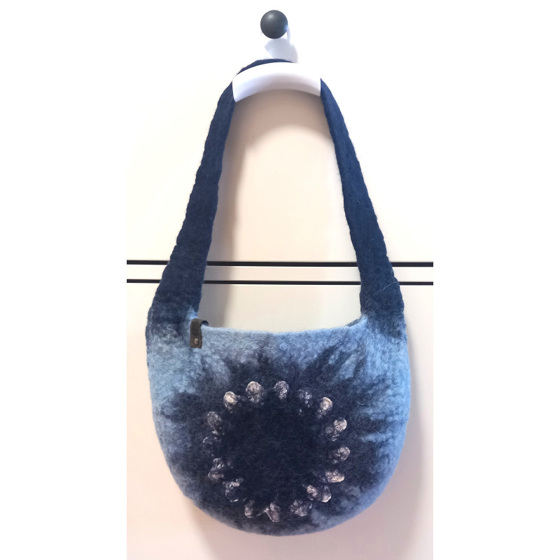 torebka filcowana z wełny owczej - handmade