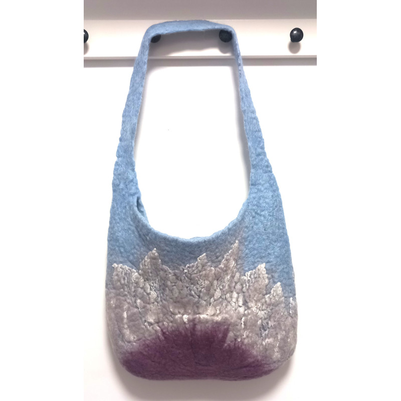 Torebka filcowana ręcznie z wełny owczej handmade