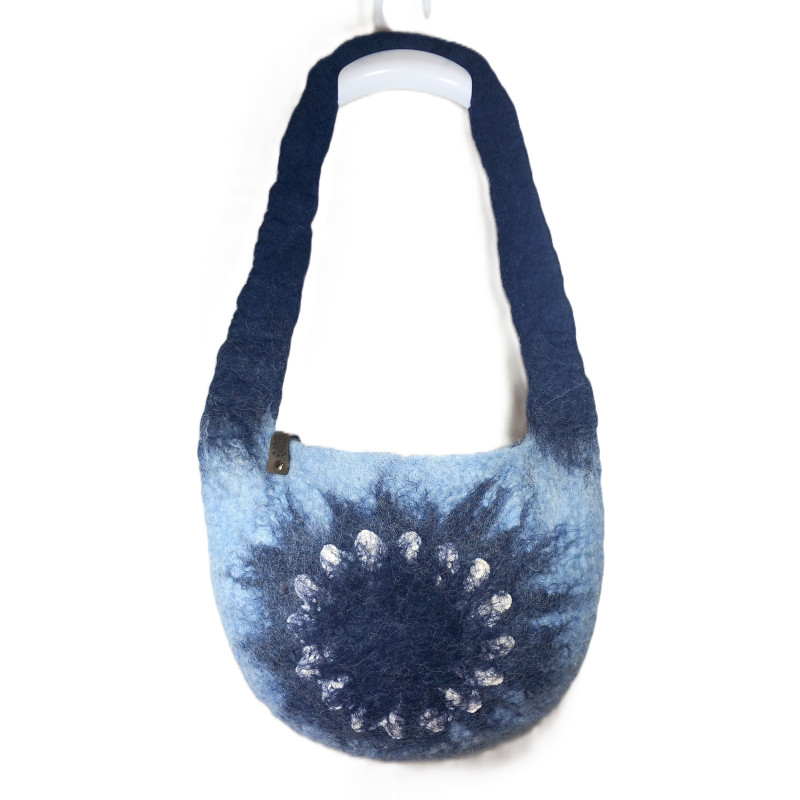 torebka filcowana z wełny owczej - handmade
