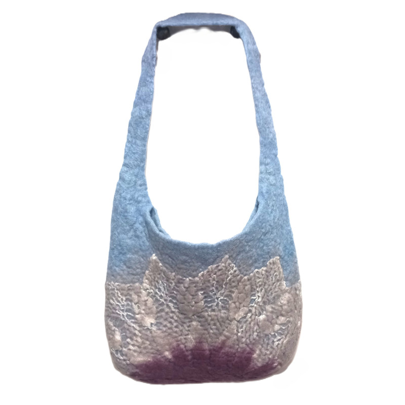 Torebka filcowana ręcznie z wełny owczej handmade