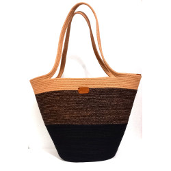 Torebka kosz ze sznurka bawełnianego handmade – modna torebka na ramię