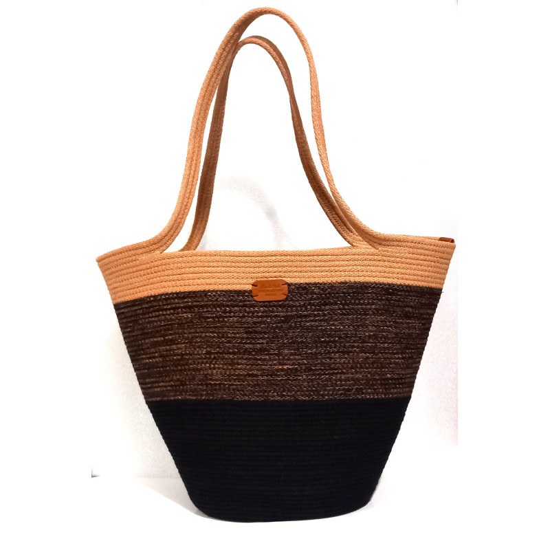 Torebka kosz ze sznurka bawełnianego handmade – modna torebka na ramię