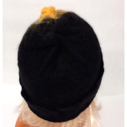 Czapka filcowana ręcznie czarna