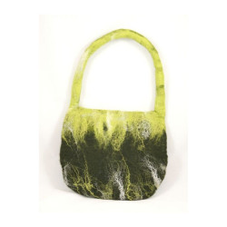 Torebka filcowa zielona - boho styl