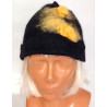Czapka filcowana ręcznie czarna
