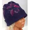 Czapka filcowana ręcznie fioletowa