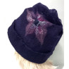 Czapka filcowana ręcznie fioletowa
