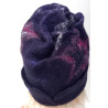 Czapka filcowana ręcznie fioletowa