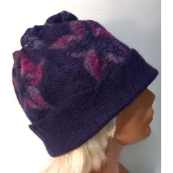 Czapka filcowana ręcznie fioletowa