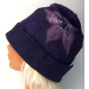 Czapka filcowana ręcznie fioletowa