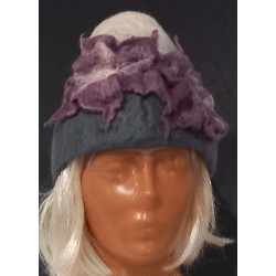 Czapka filcowana ręcznie- szara