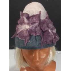 Czapka filcowana ręcznie- szara