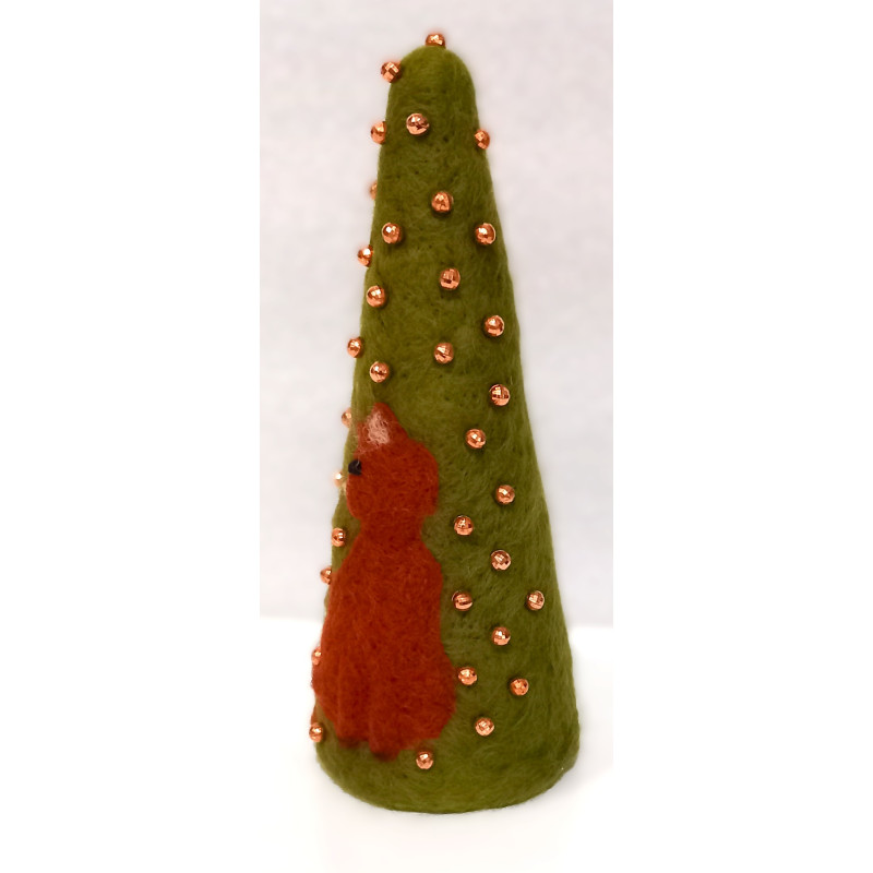 Choinka z kotem handmade