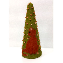 Choinka z kotem handmade