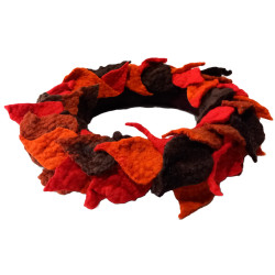 Wianek jesienny ręcznie filcowany