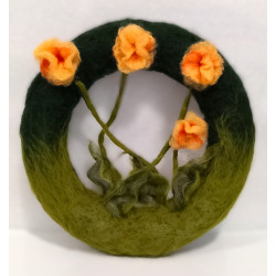 Wianek z kwiatkami rękodzieło