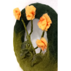 Wianek z kwiatkami rękodzieło